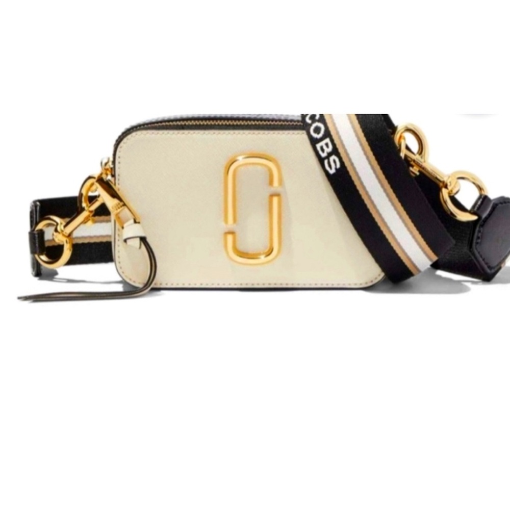 Marc Jacobs The Snapshot Cream and Black Crossbody Purse 🖤🤍